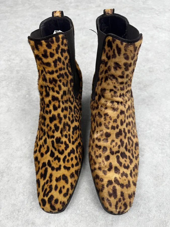 Yves Saint Laurent Pony Hair Leopard Leather Boots by Tom Ford dVKIKaP 3