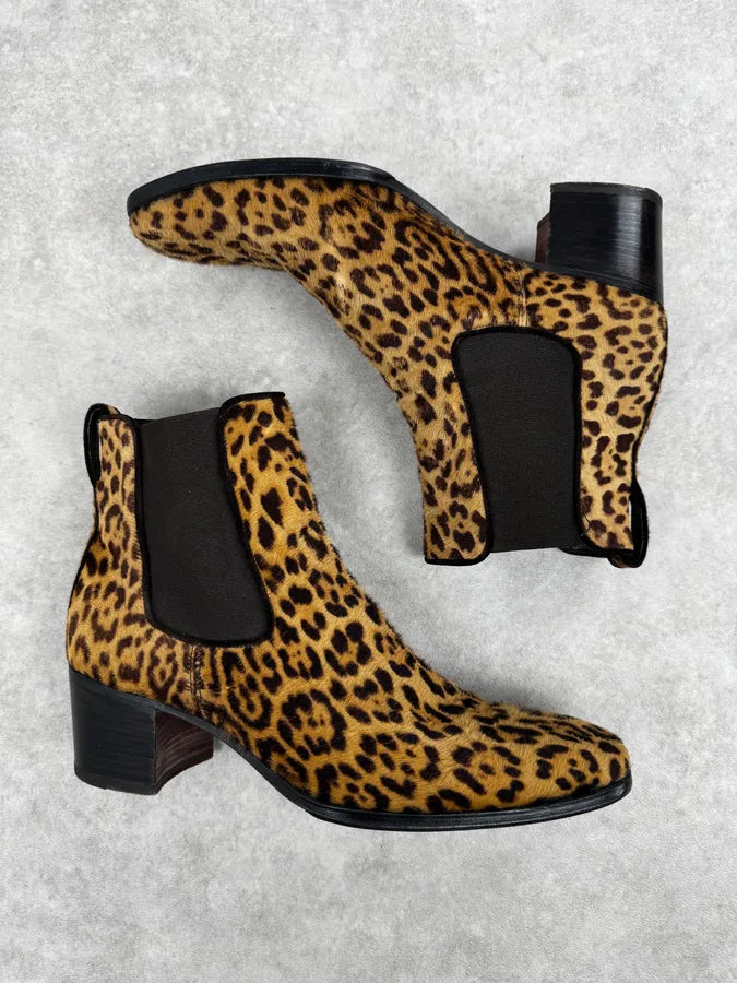 Yves Saint Laurent Pony Hair Leopard Leather Boots by Tom Ford dVKIKaP 1