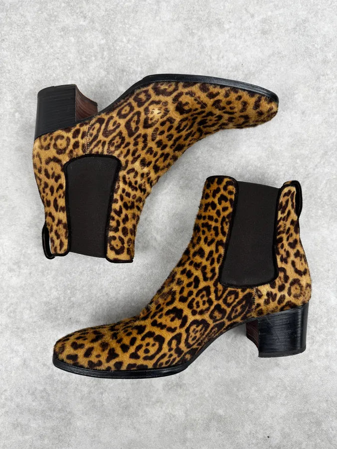 Yves Saint Laurent Pony Hair Leopard Leather Boots by Tom Ford dVKIKaP 2