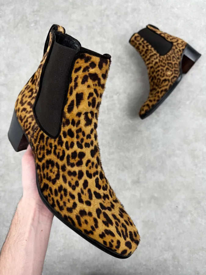 Yves Saint Laurent Pony Hair Leopard Leather Boots by Tom Ford dVKIKaP 0