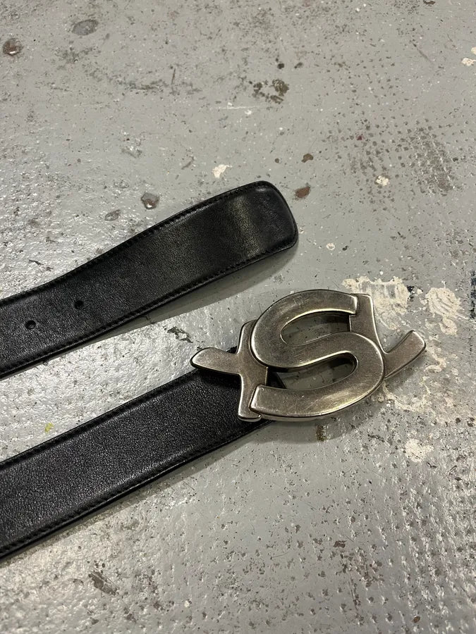 Yves Saint Laurent Propaganda Black Leather Belt lIADrEZ 3