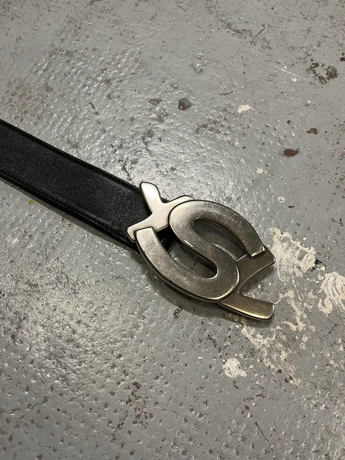 Yves Saint Laurent Propaganda Black Leather Belt lIADrEZ 4