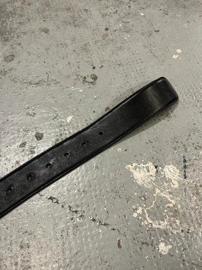 Yves Saint Laurent Propaganda Black Leather Belt lIADrEZ 5