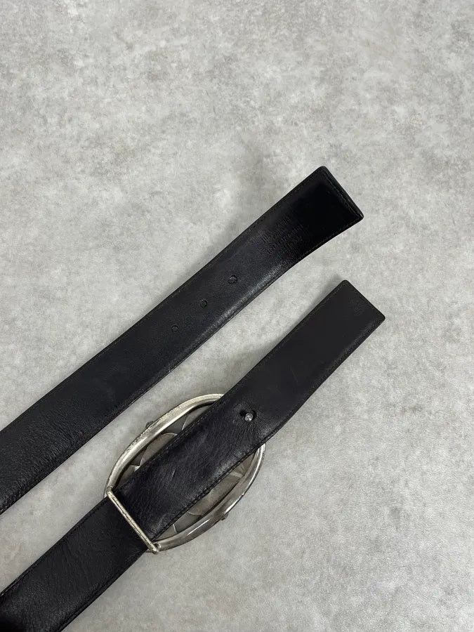 Yves Saint Laurent Propaganda Black Leather Belt KrAIGHE 6
