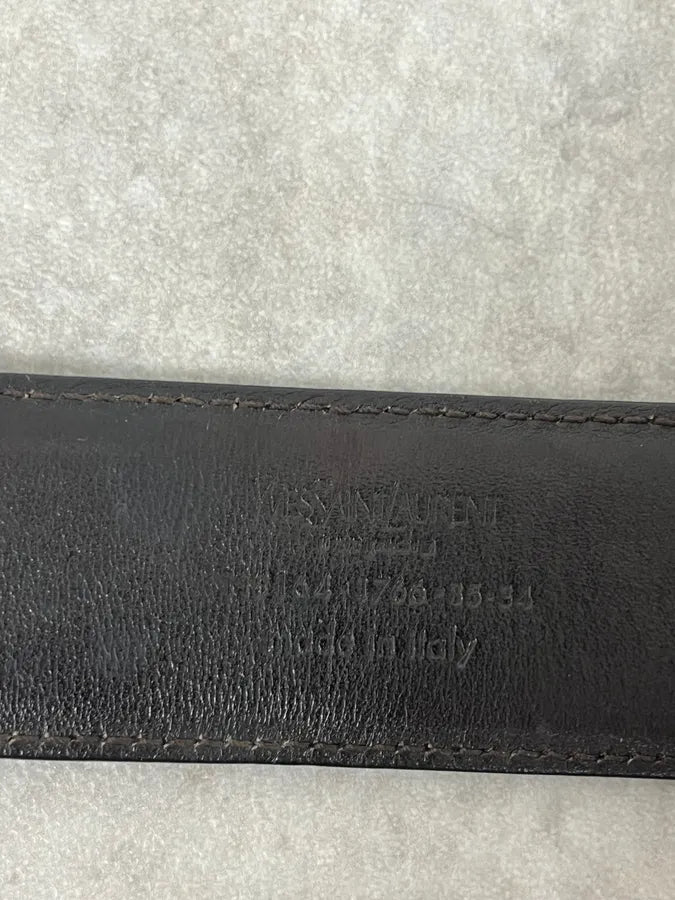 Yves Saint Laurent Propaganda Black Leather Belt KrAIGHE 7