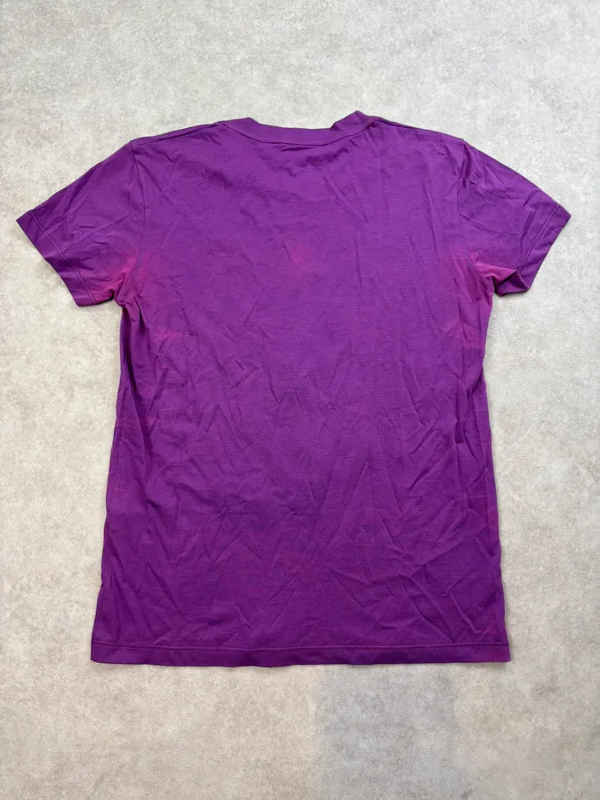 2000s Yves Saint Laurent Purple Logo T-Shirt jsugMjR 4