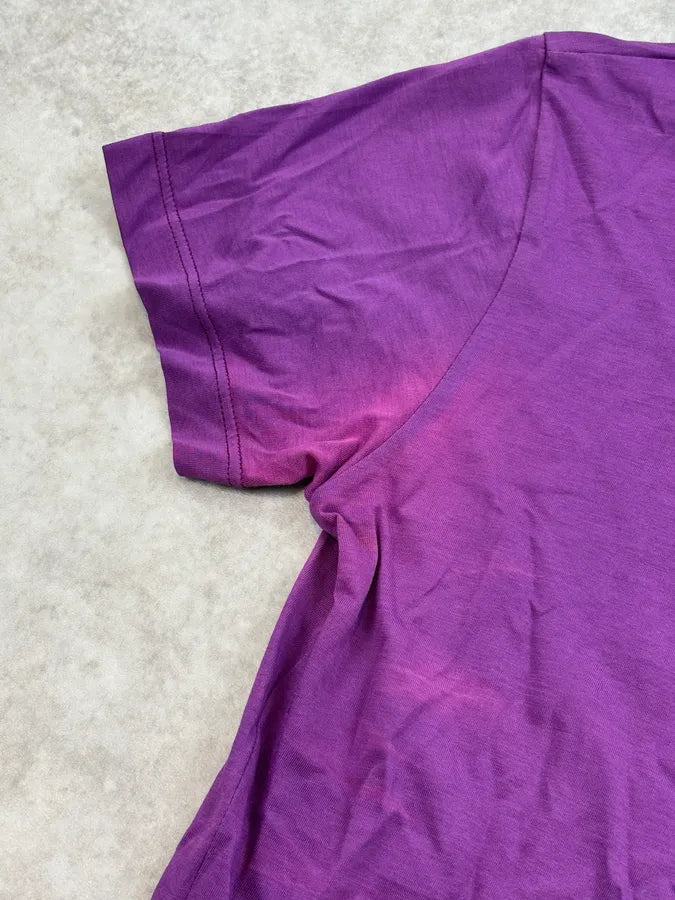 2000s Yves Saint Laurent Purple Logo T-Shirt jsugMjR 7