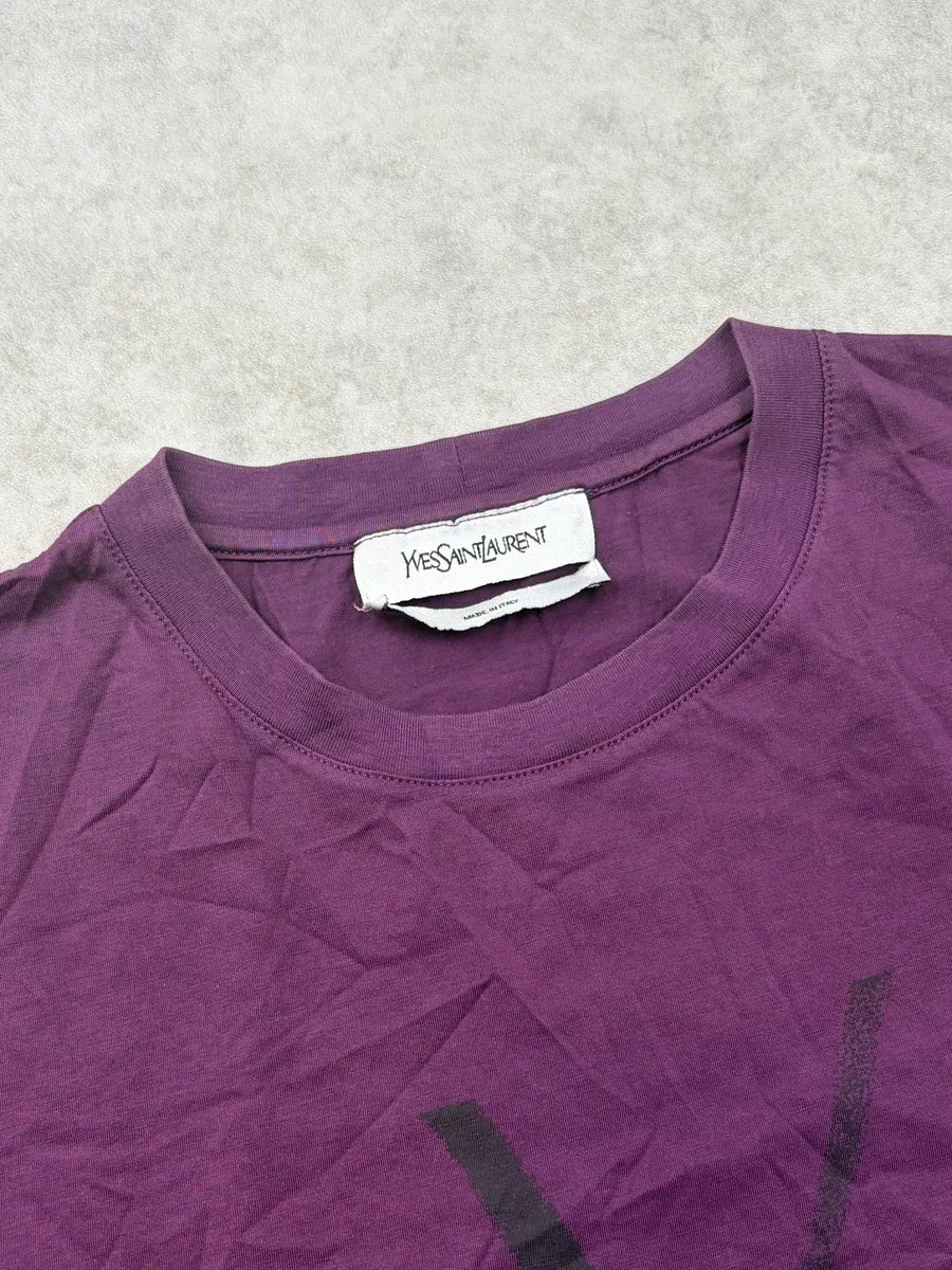 2000s Yves Saint Laurent Purple Obscure T-shirt fJahbkQ 3