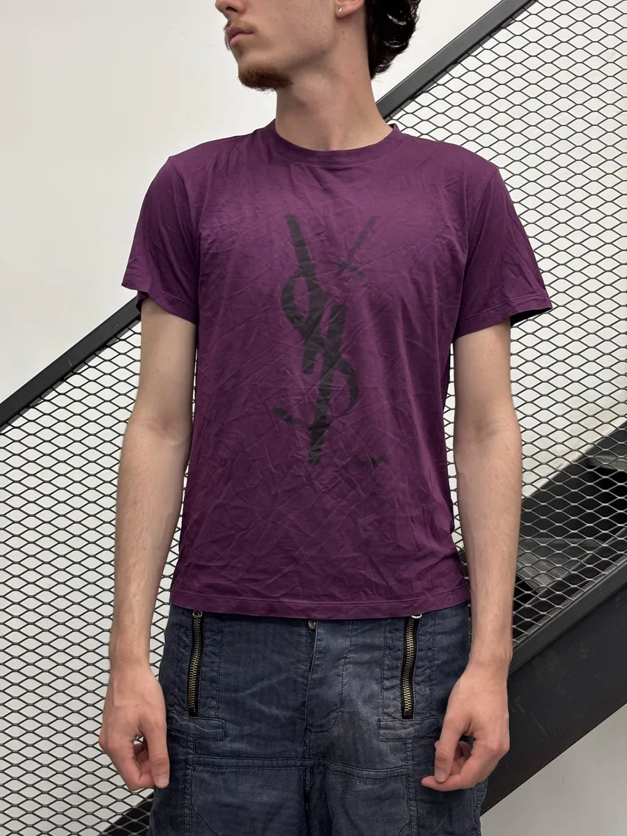 2000s Yves Saint Laurent Purple Obscure T-shirt fJahbkQ 1