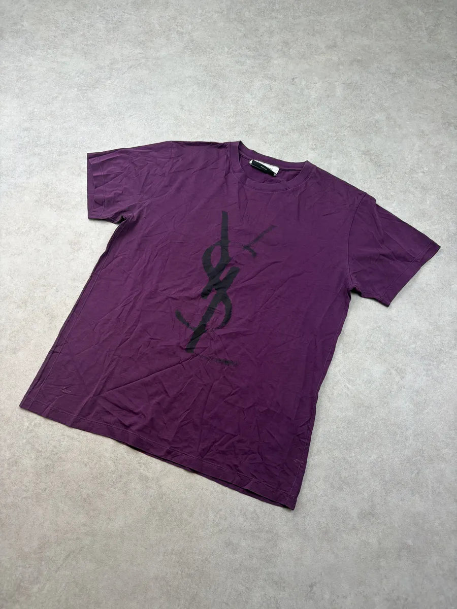 2000s Yves Saint Laurent Purple Obscure T-shirt fJahbkQ 4