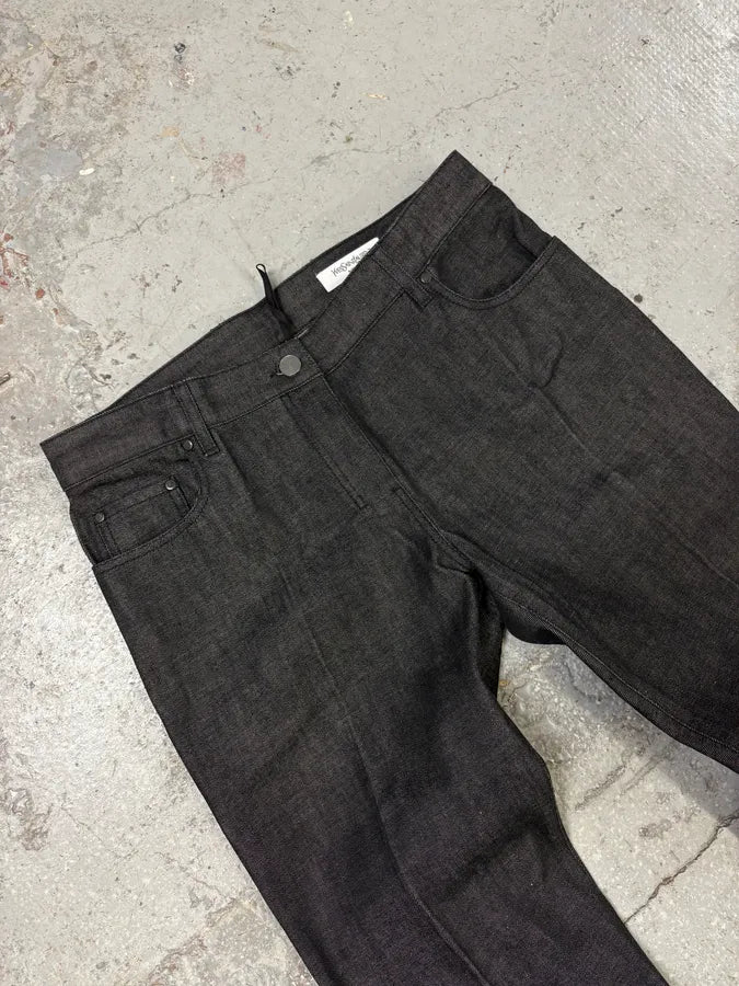 Yves Saint Laurent Raw Grey Denim Jeans (L) jlwtFcf 5