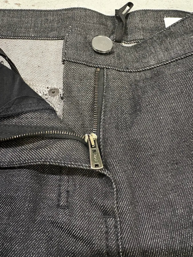 Yves Saint Laurent Raw Grey Denim Jeans (L) jlwtFcf 7