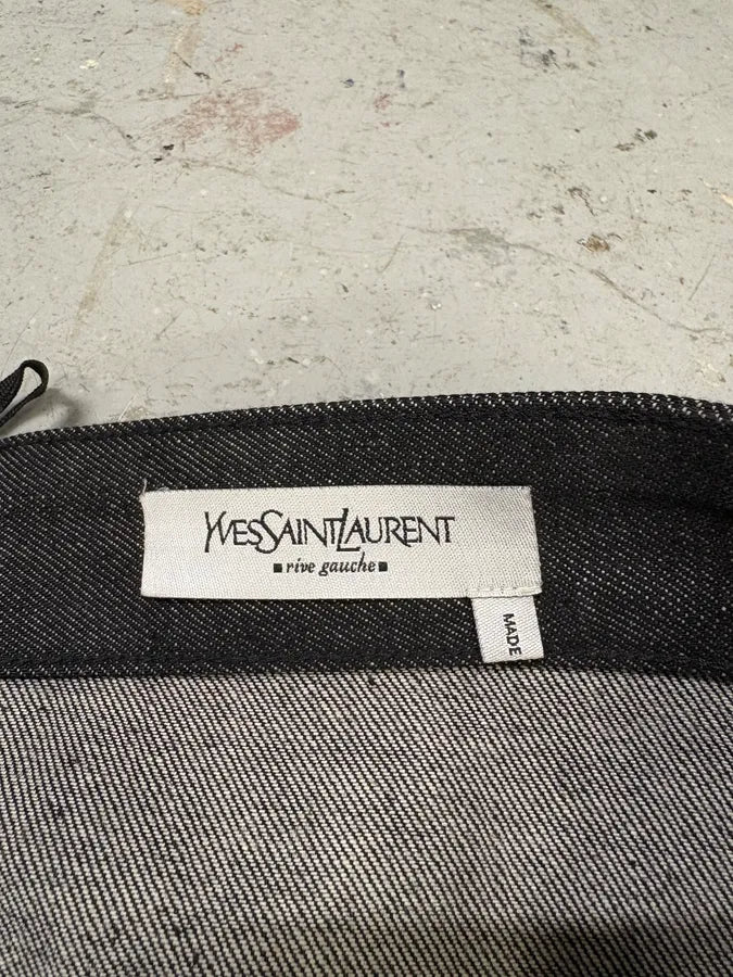 Yves Saint Laurent Raw Grey Denim Jeans (L) jlwtFcf 8
