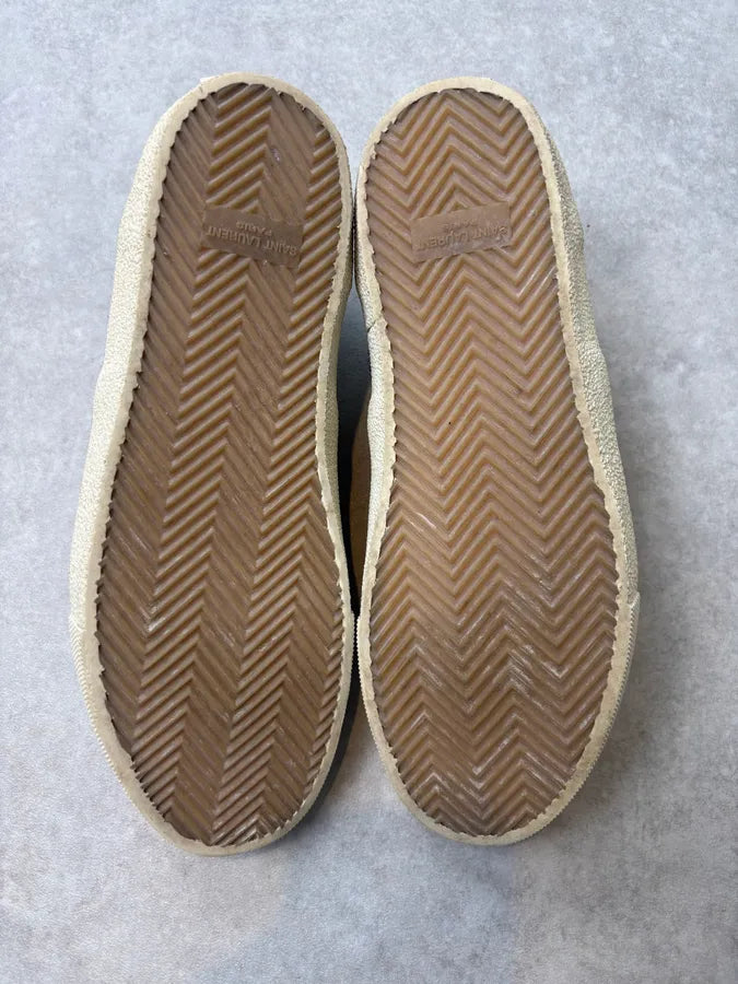2010s Saint Laurent Red Black Wool Plaid Low Sneakers vHrRqDX 6