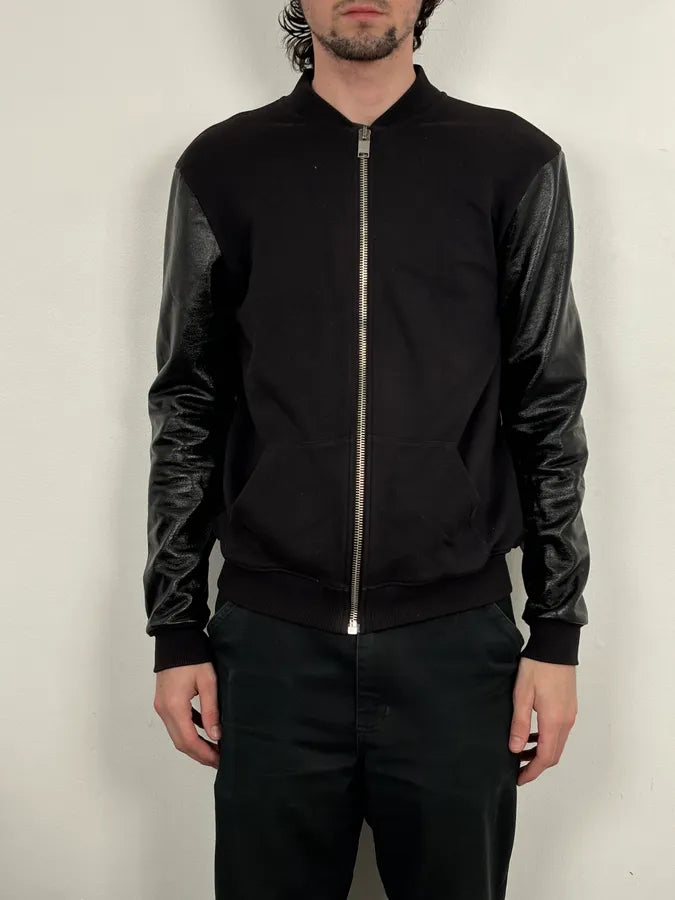 SS2014 Saint Laurent Hybrid Leather Sleeves Jacket by Hedi Slimane uEMDAvU 1