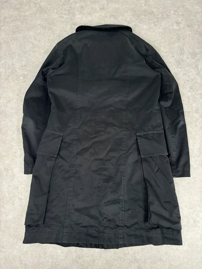 AW2003 Yves Saint Laurent Rive Gauche Black Cargo Trench Coat pgYAVfz 6