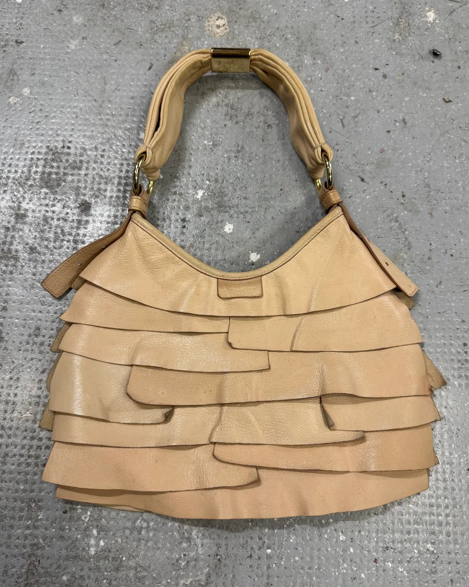 Yves Saint Laurent Saint Tropez Beige Leather Handle bag (OS) QbzuhAP 0