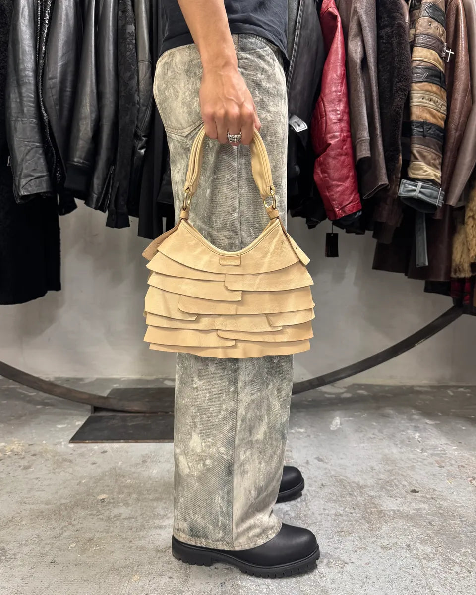 Yves Saint Laurent Saint Tropez Beige Leather Handle bag (OS) QbzuhAP 1