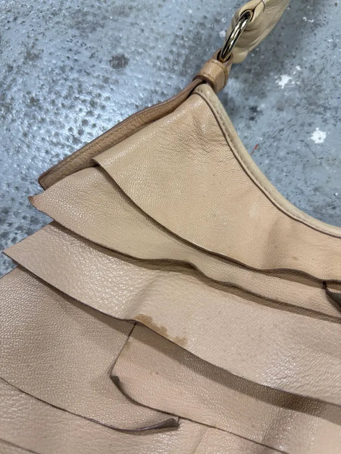 Yves Saint Laurent Saint Tropez Beige Leather Handle bag (OS) QbzuhAP 5