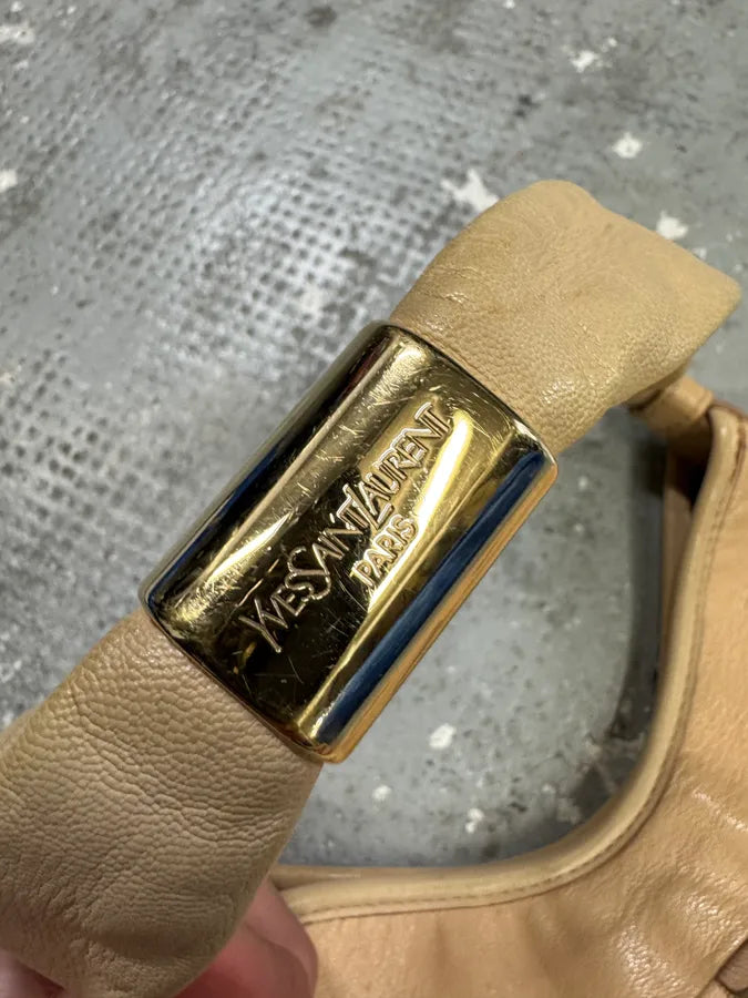 Yves Saint Laurent Saint Tropez Beige Leather Handle bag (OS) QbzuhAP 6