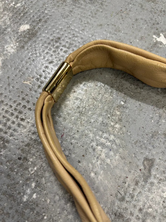 Yves Saint Laurent Saint Tropez Beige Leather Handle bag (OS) QbzuhAP 7