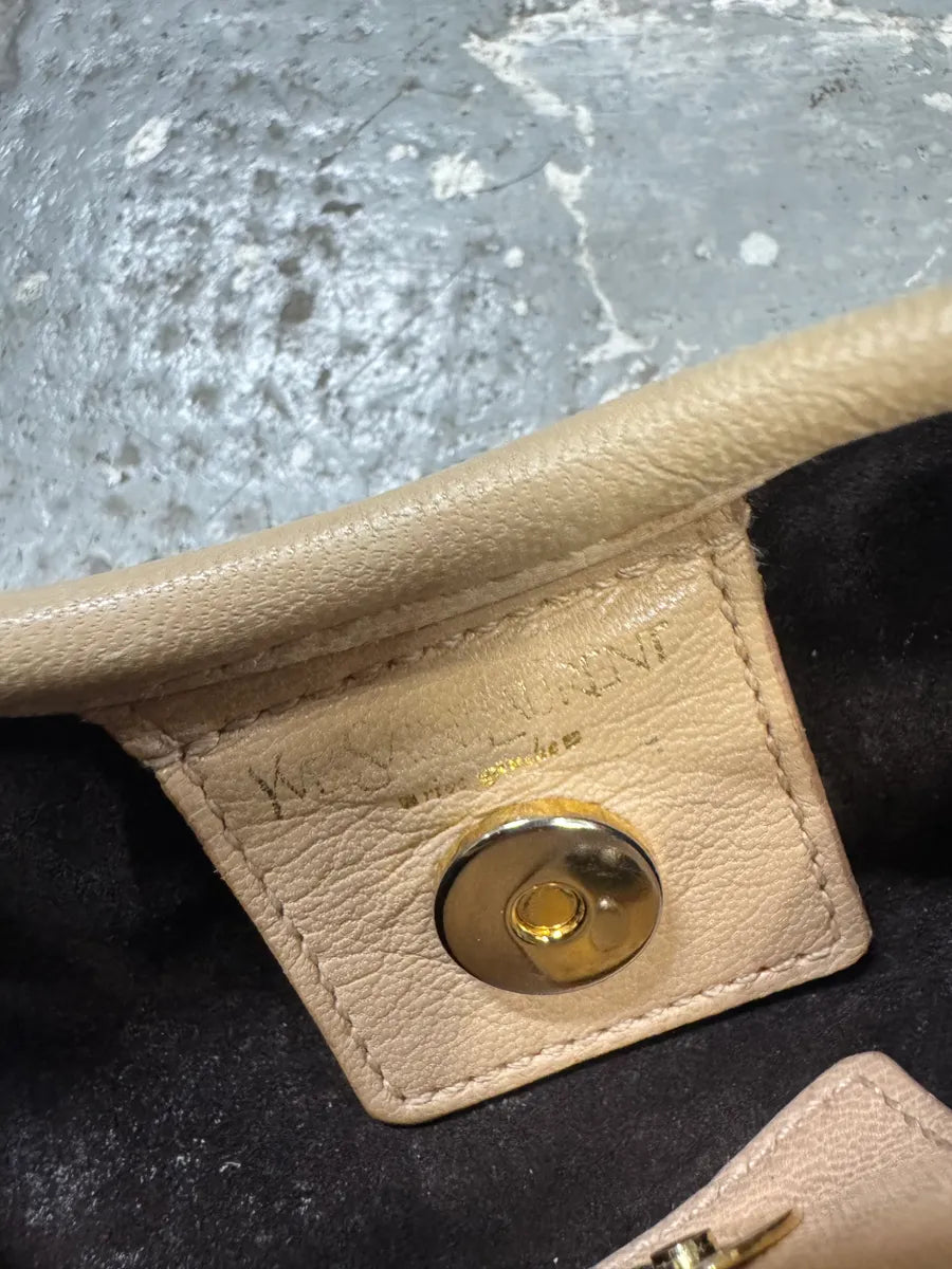 Yves Saint Laurent Saint Tropez Beige Leather Handle bag QbzuhAP 9