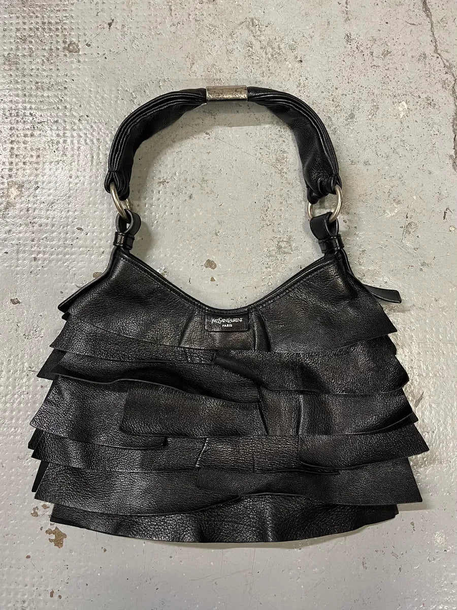 Yves Saint Laurent Saint Tropez Black Leather Handle Bag QPpafVt 0