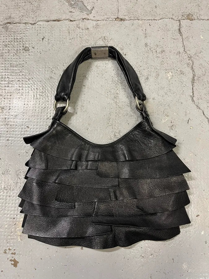 Yves Saint Laurent Saint Tropez Black Leather Handle Bag QPpafVt 6