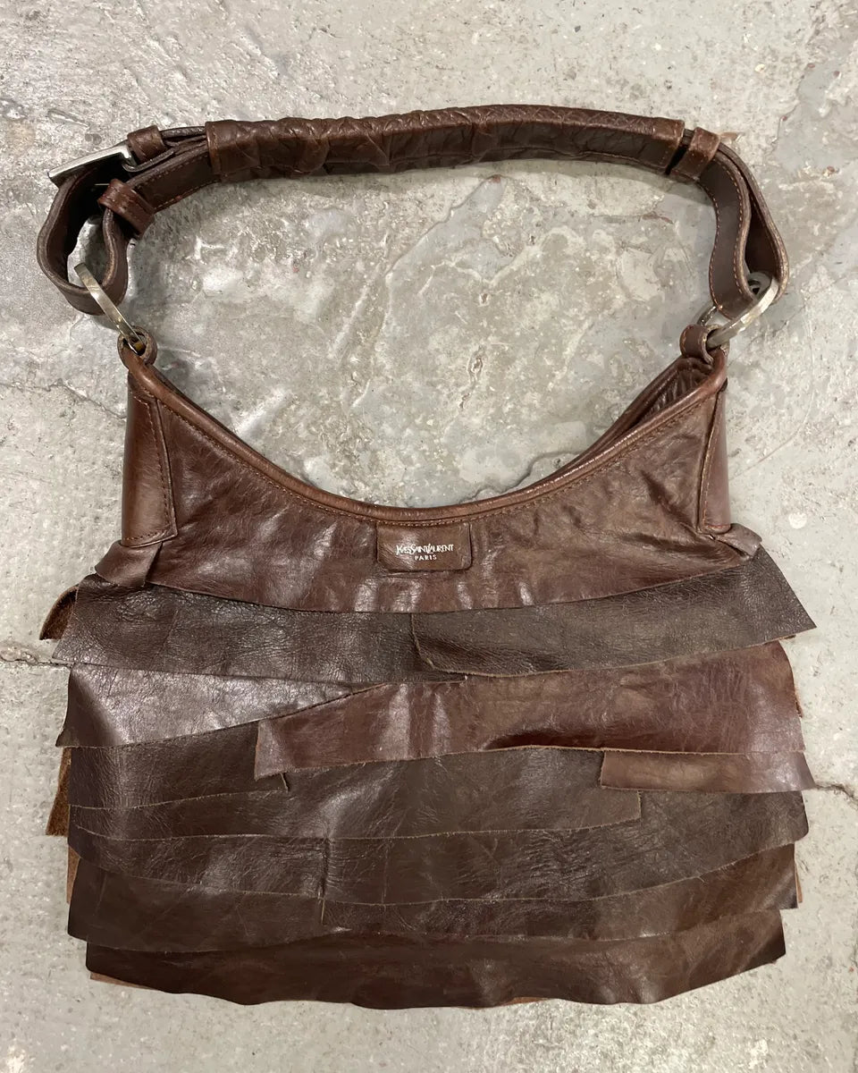 Yves Saint Laurent Saint Tropez Brown Leather Handbag Phdrbzv 0
