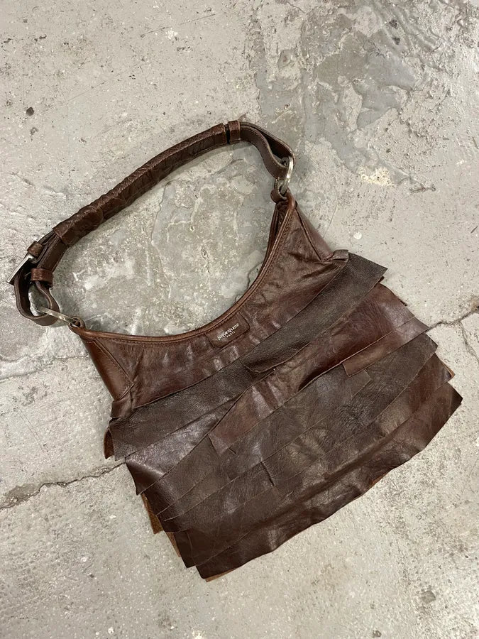 Yves Saint Laurent Saint Tropez Brown Leather Handbag Phdrbzv 1