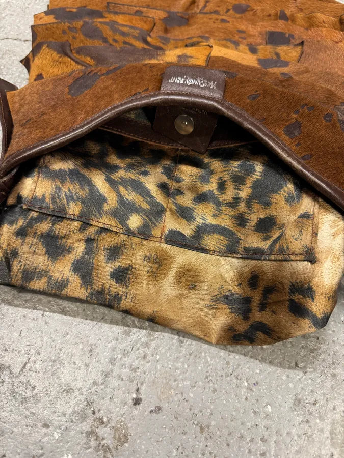 Yves Saint Laurent Saint Tropez Pony Hair Cow Brown Leather Handle Bag (OS) WdTDiQa 10