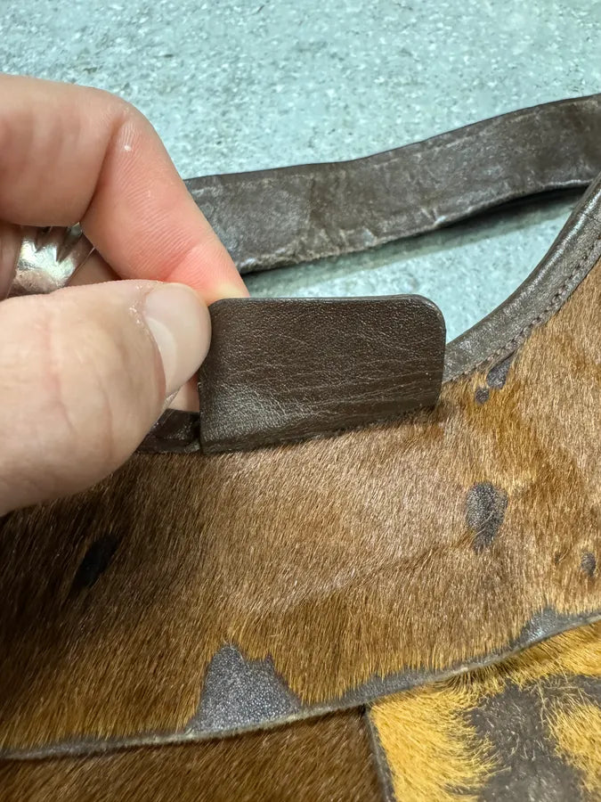 Yves Saint Laurent Saint Tropez Pony Hair Cow Brown Leather Handle Bag (OS) WdTDiQa 9