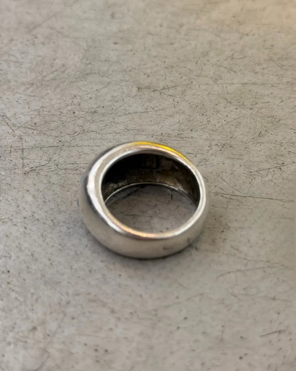 Yves Saint Laurent Silver Sterling Silver Blue Stone Ring BwpOOgE 3