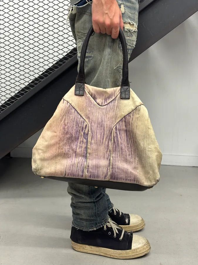 2000s Yves Saint Laurent Faded Purple Leather Handle Bag FjKNXHl 2