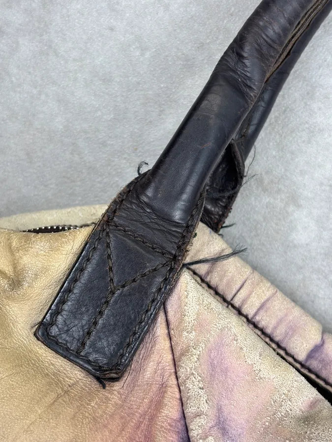 2000s Yves Saint Laurent Faded Purple Leather Handle Bag FjKNXHl 10