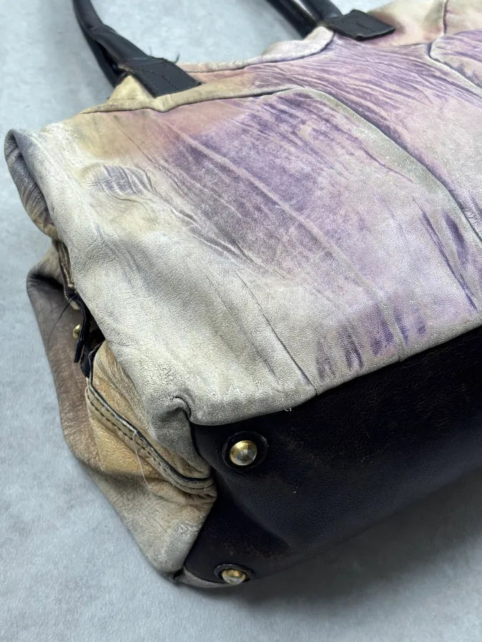 2000s Yves Saint Laurent Faded Purple Leather Handle Bag FjKNXHl 11