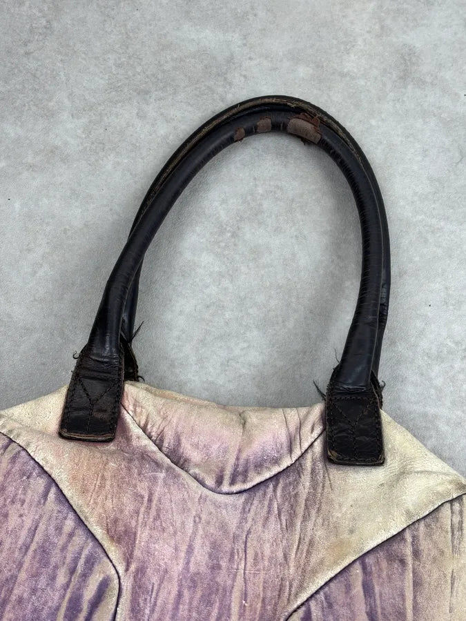 2000s Yves Saint Laurent Faded Purple Leather Handle Bag FjKNXHl 16