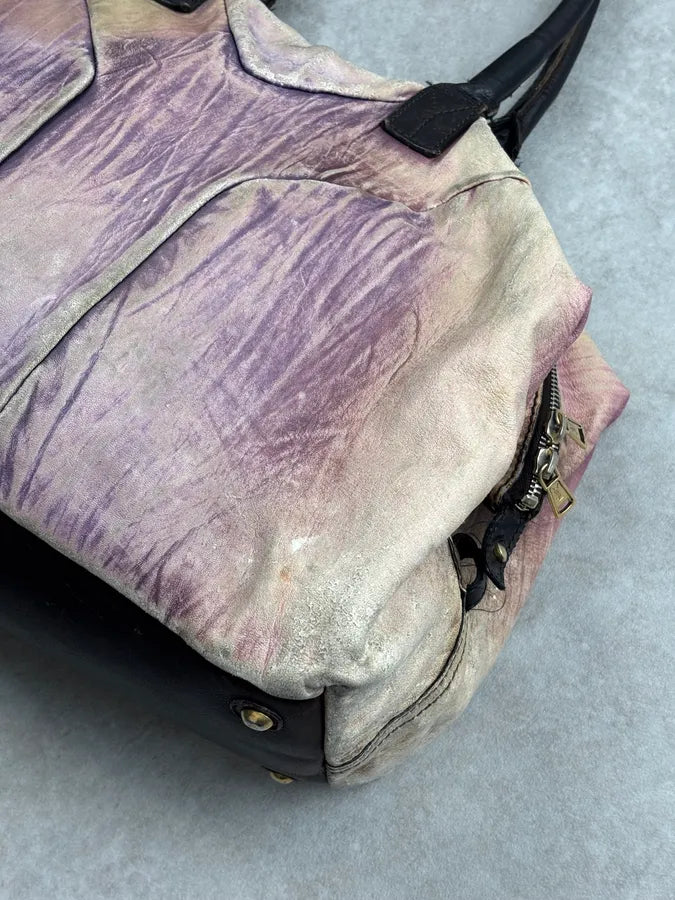 2000s Yves Saint Laurent Faded Purple Leather Handle Bag FjKNXHl 5