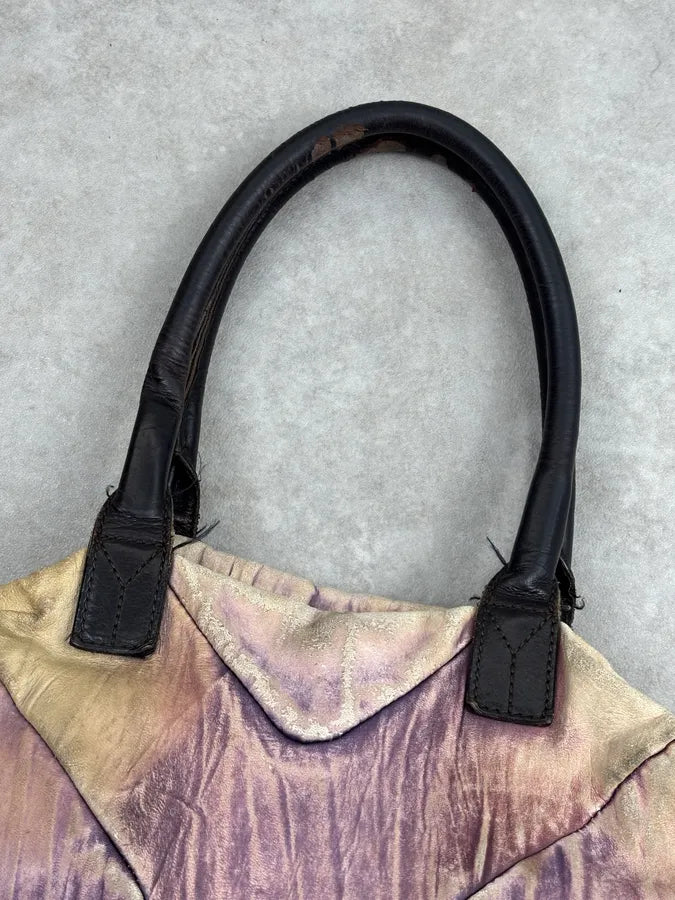 2000s Yves Saint Laurent Faded Purple Leather Handle Bag FjKNXHl 8