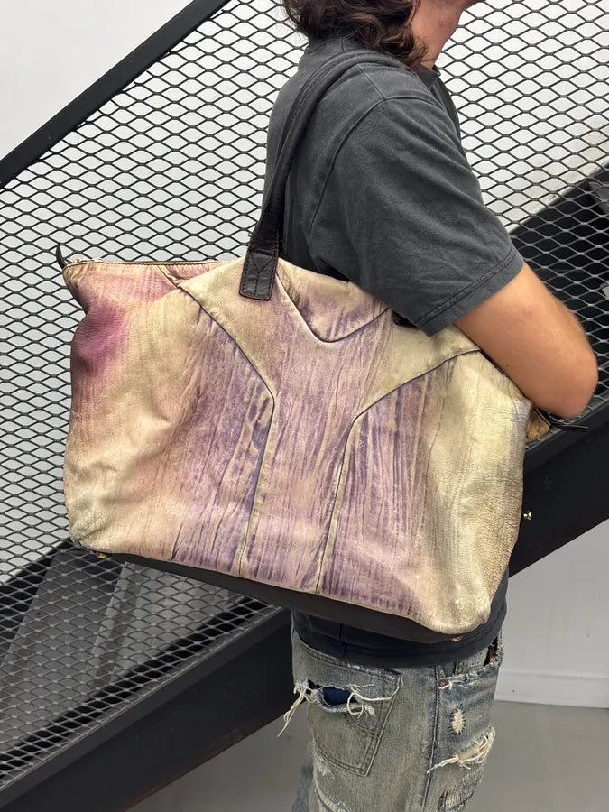 2000s Yves Saint Laurent Faded Purple Leather Handle Bag FjKNXHl 3