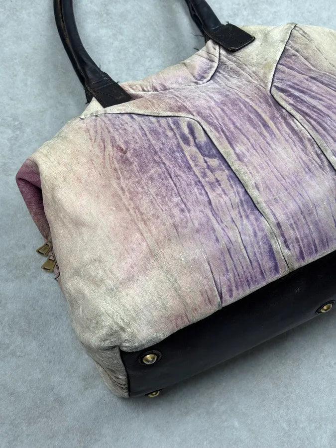 2000s Yves Saint Laurent Faded Purple Leather Handle Bag FjKNXHl 19