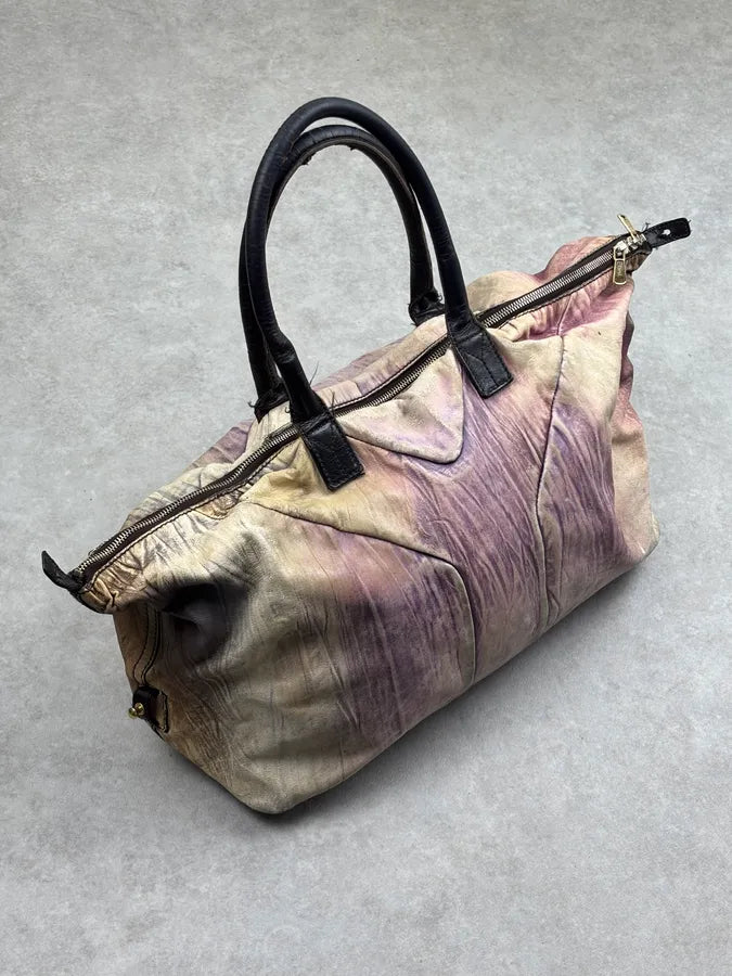 2000s Yves Saint Laurent Faded Purple Leather Handle Bag FjKNXHl 6