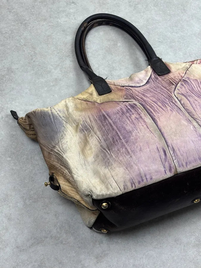 2000s Yves Saint Laurent Faded Purple Leather Handle Bag FjKNXHl 24