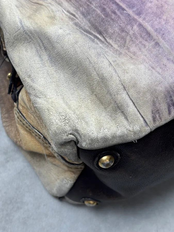 2000s Yves Saint Laurent Faded Purple Leather Handle Bag FjKNXHl 12