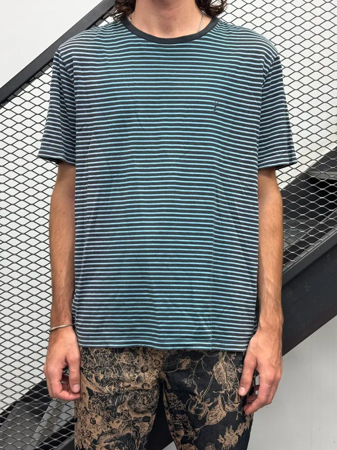 Yves Saint Laurent Turquoise & Navy Stripped T-shirt OGRStNE 1