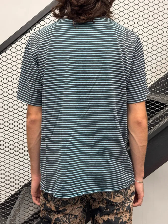 Yves Saint Laurent Turquoise & Navy Stripped T-shirt OGRStNE 2