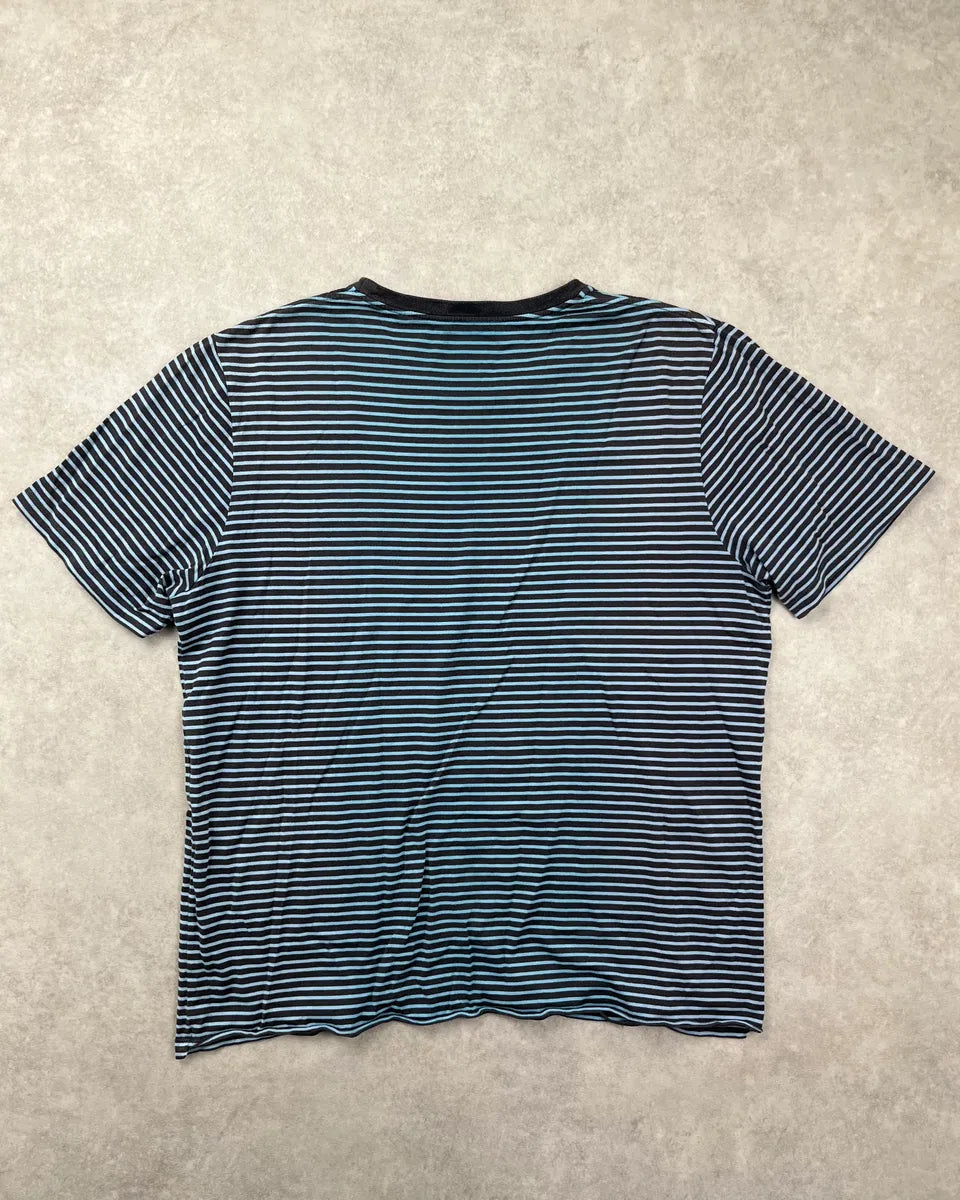 Yves Saint Laurent Turquoise & Navy Stripped T-shirt OGRStNE 3