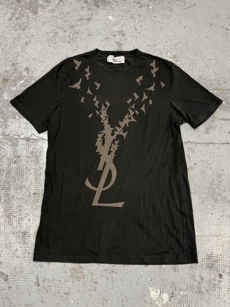 Yves Saint Laurent YSL Bats Black T-Shirt UaHCVhe 0