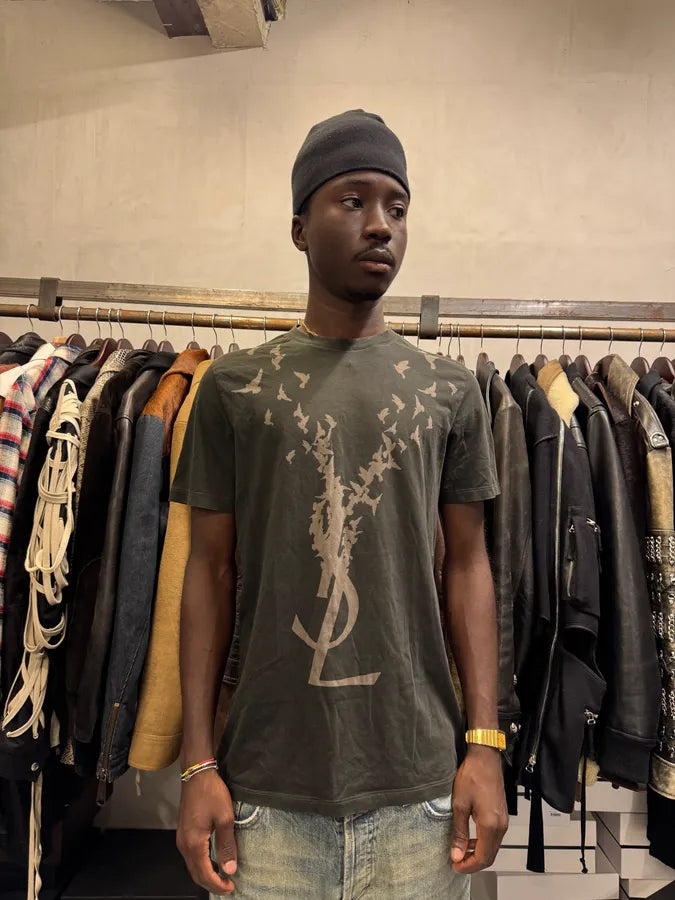 Yves Saint Laurent YSL Bats Black T-Shirt UaHCVhe 1