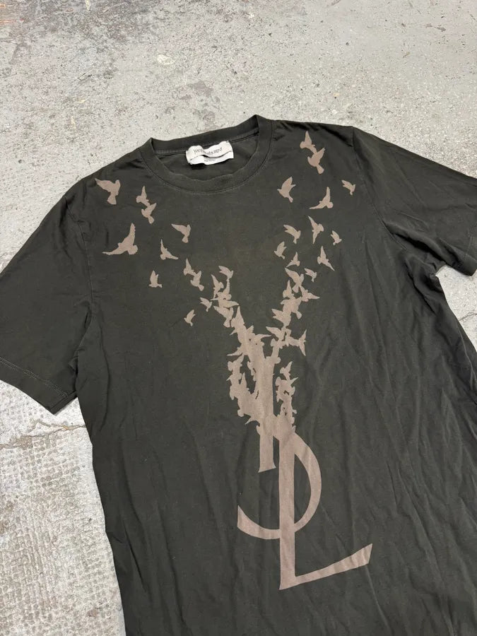 Yves Saint Laurent YSL Bats Black T-Shirt UaHCVhe 2